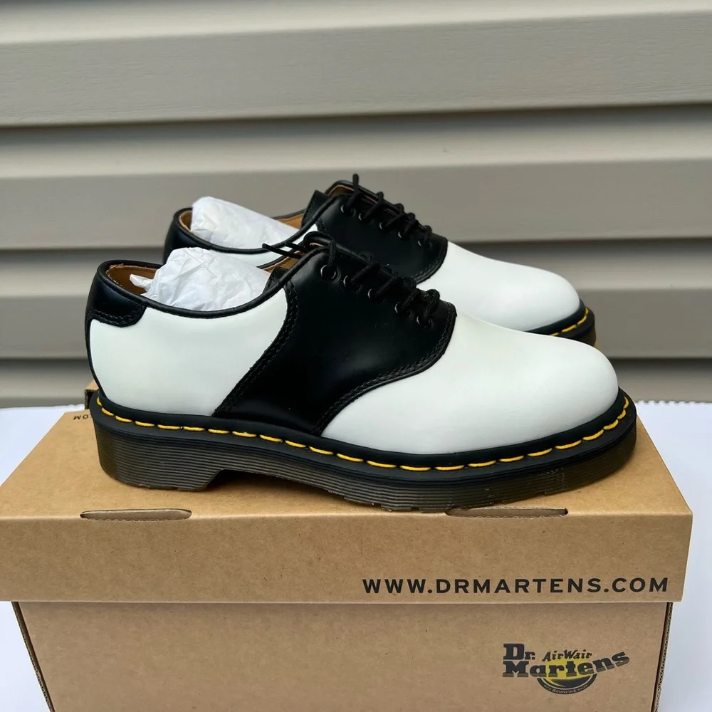 Dr. Martens Two-Tone Black and White Oxfords - Picture 2 of 5